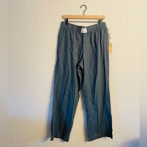 Pacsun Outer Banks Slate Blue Linen Blend Pull On Pants NWT